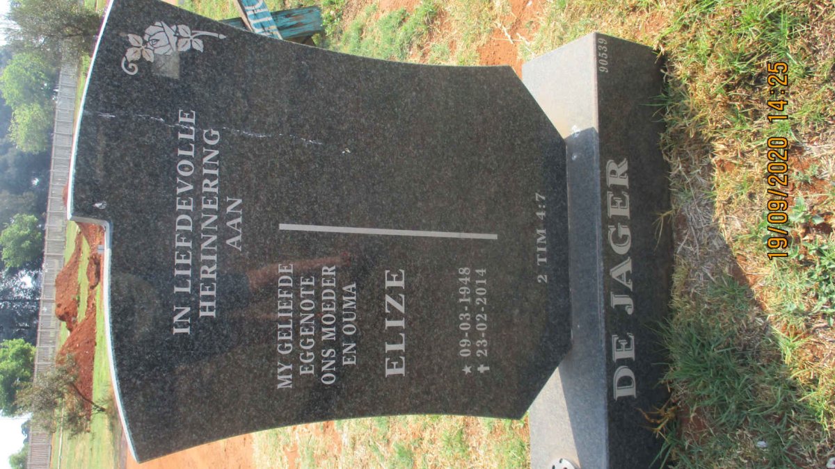JAGER Elize, de 1948-2014