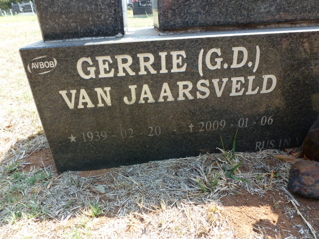 JAARSVELD G.D., van 1939–2009 & A.M. 1947– #1