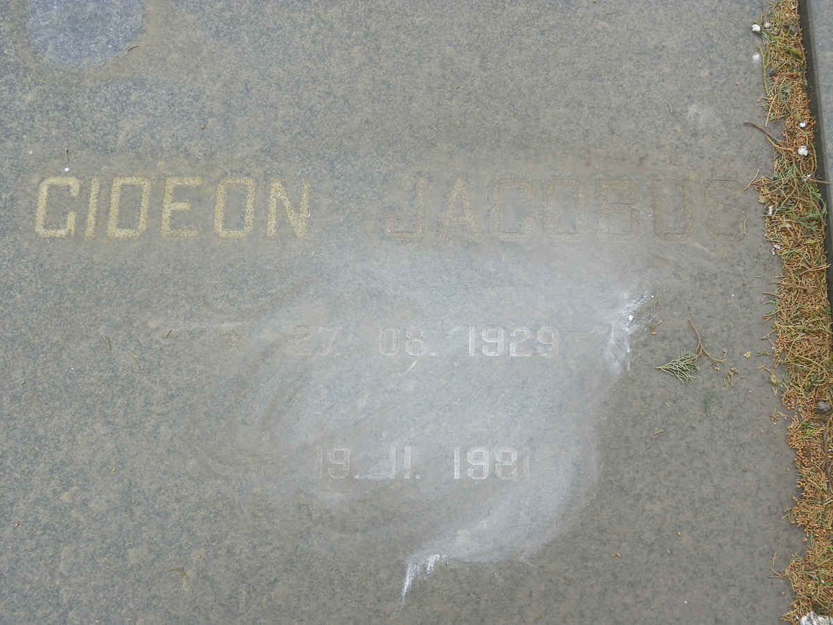 JOUBERT Gideon Jcobus 1929–1981 & Jane Mary Ann 1934– #2