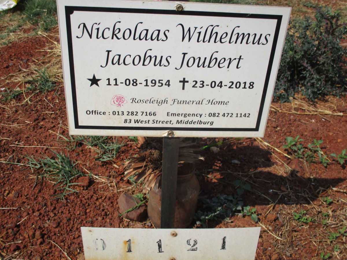 JOUBERT Nickolaas Wilhelmus Jacobus 1954-2018