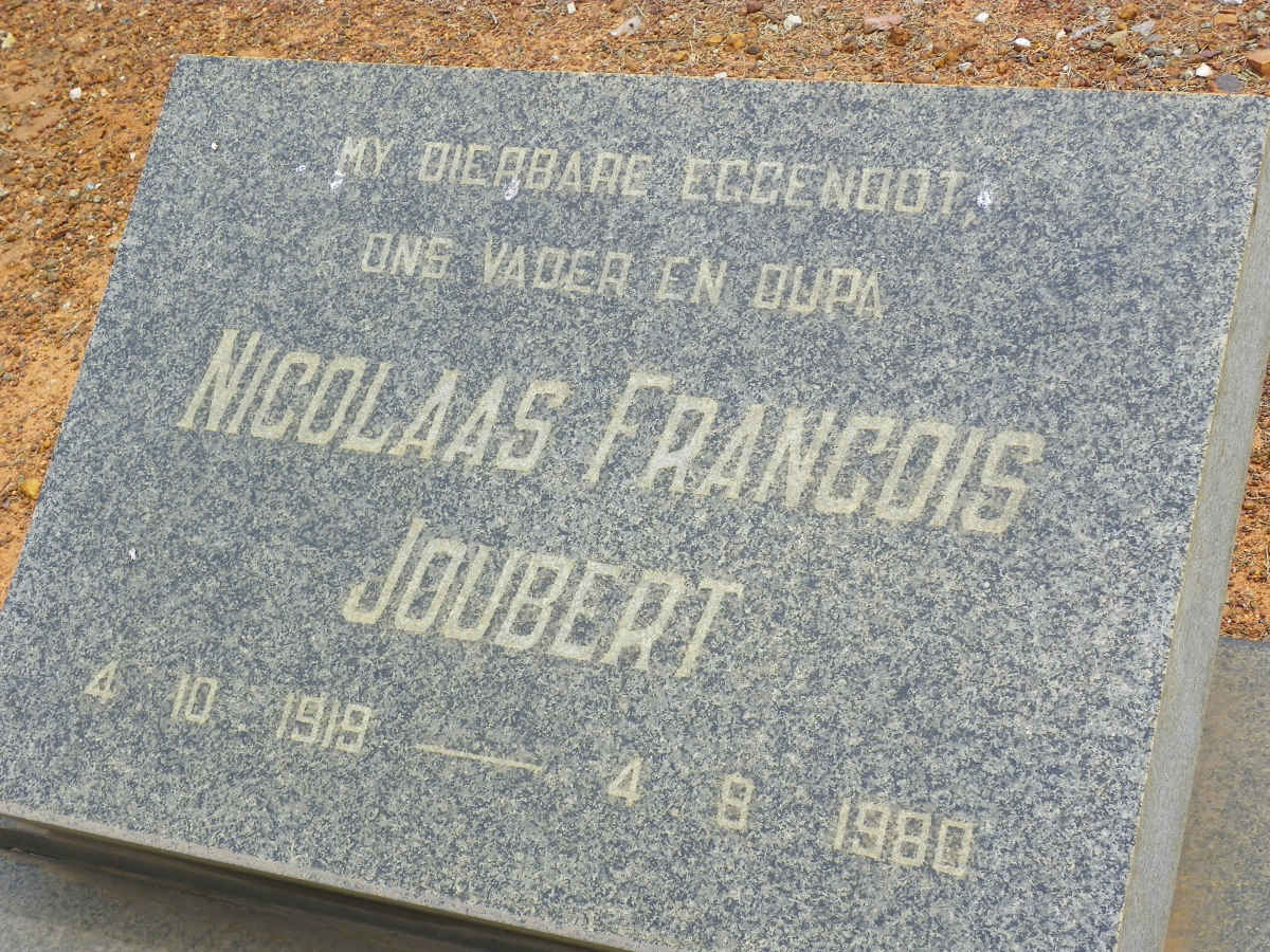 JOUBERT Nicolaas Francois 1919-1980