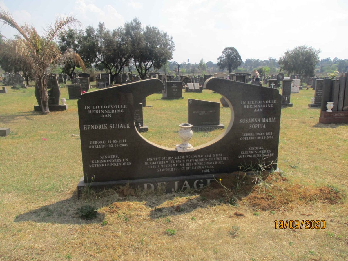 JAGER Hendrik Schalk, de 1911-2005 &amp; Susanna Maria Sophia 1911-2005