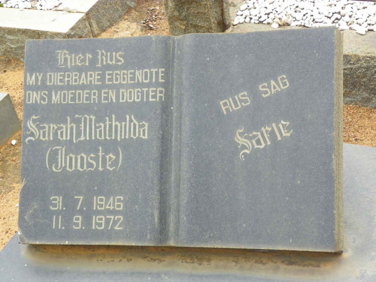 JOOSTE Sarah Mathilda 1946-1972