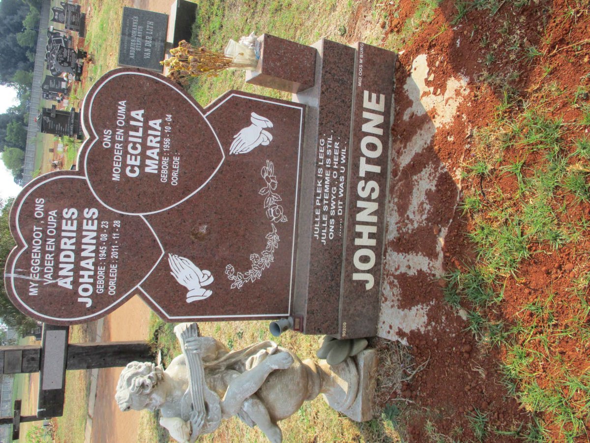 JOHNSTONE Andries Johannes 1945-2011 &amp; Cecilia Maria 1956- #1 (voorkant)