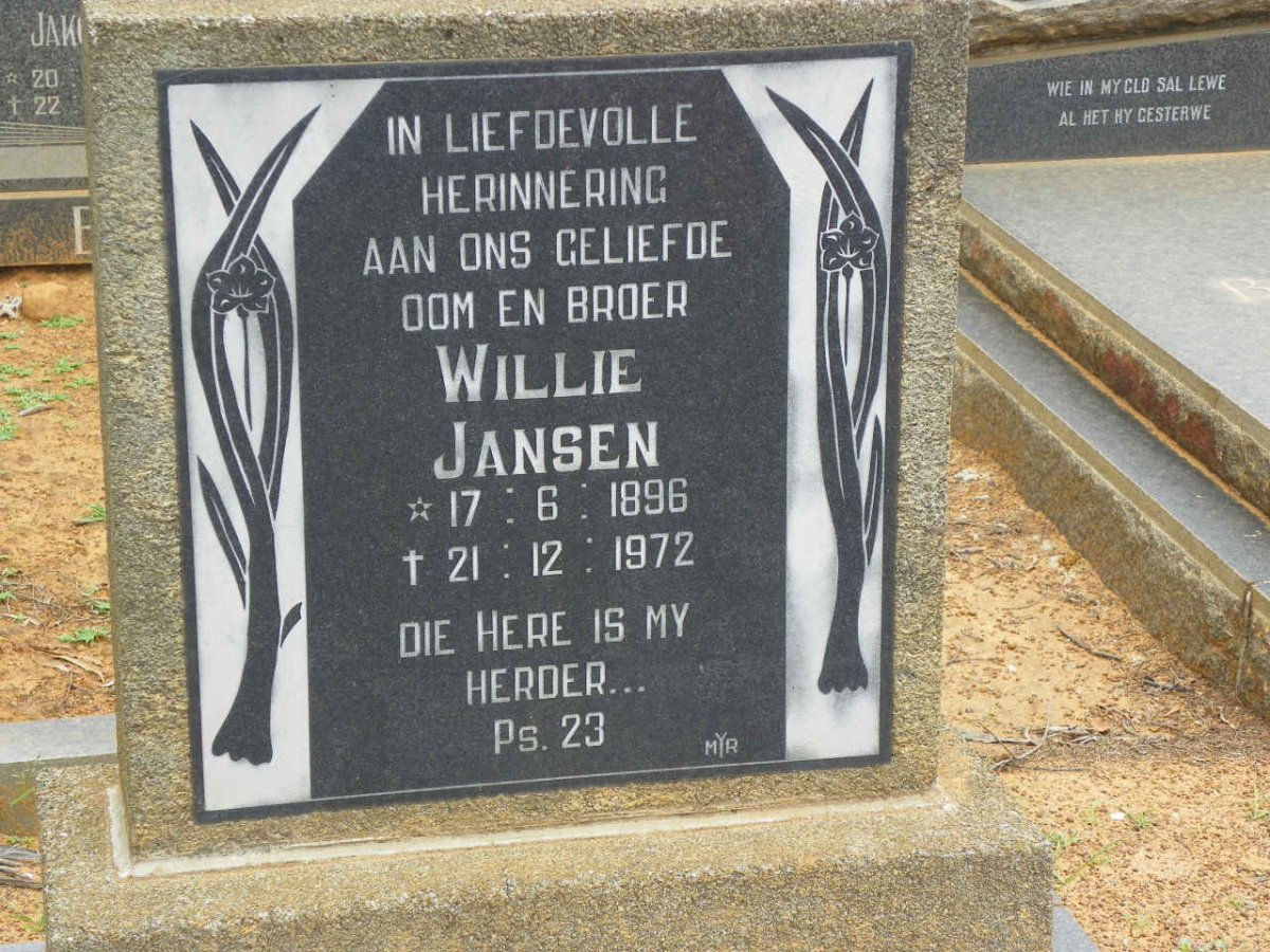 JANSEN Willie 1896-1972