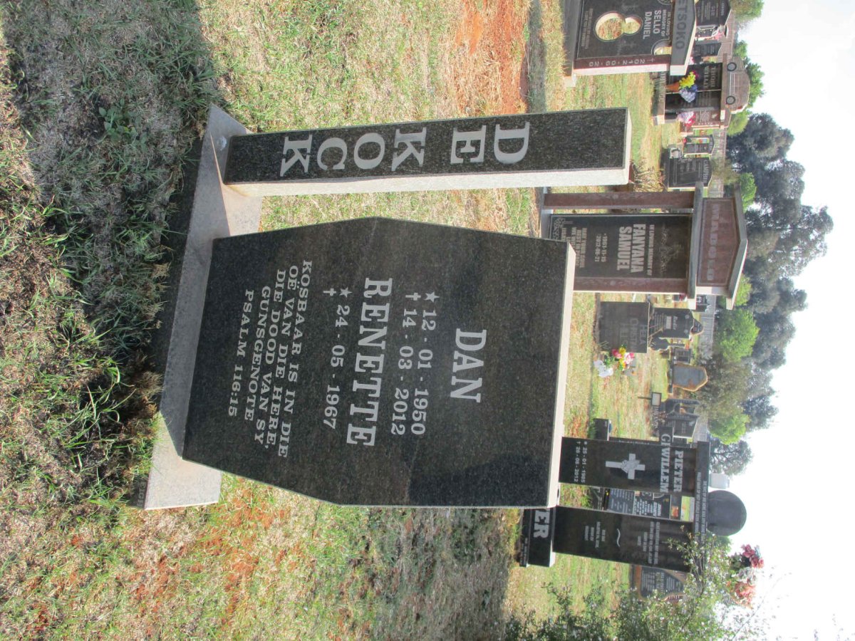 KOCK Dan, de 1950-2012 &amp; Renette 1967-