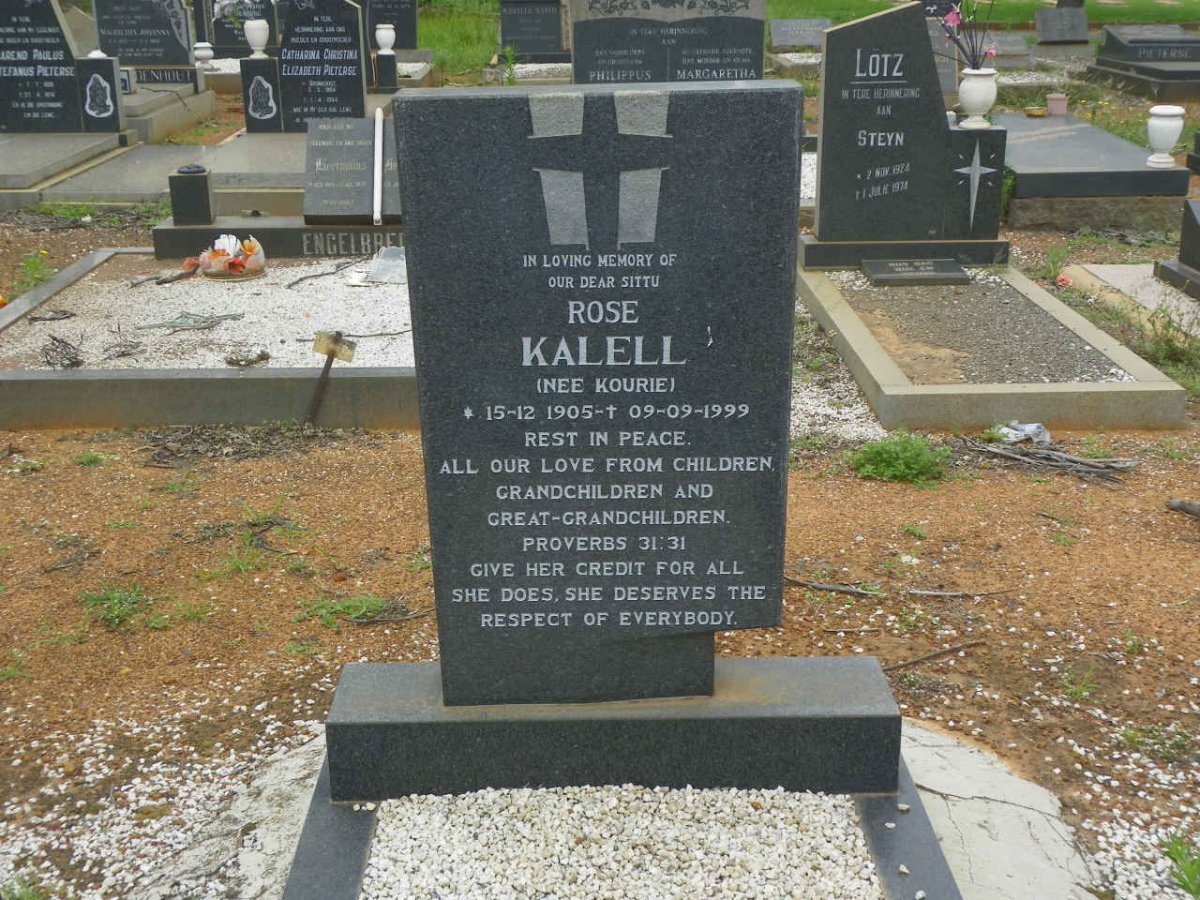 KALELL Rose nee KOURIE 1905-1999
