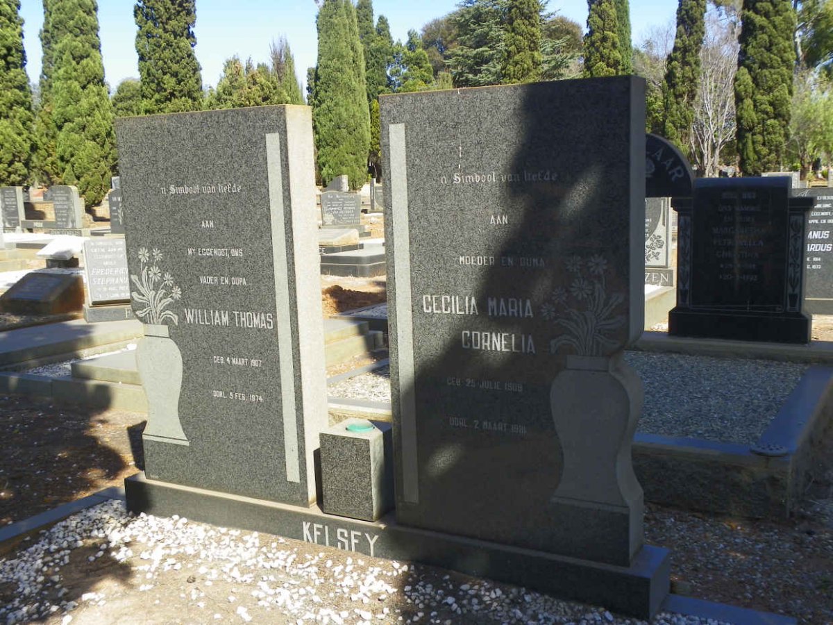 KELSEY William Thomas 1907-1974 &amp; Cecilia Maria Cornelia 1909-1981