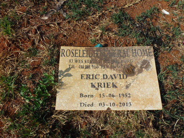 KRIEK Eric David 1952-2013