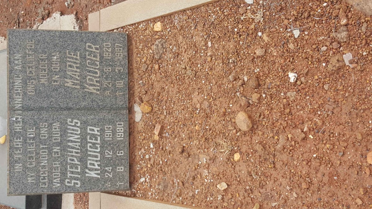 KRUGER Stephanus 1913-1980 &amp; Marie 1920-1987