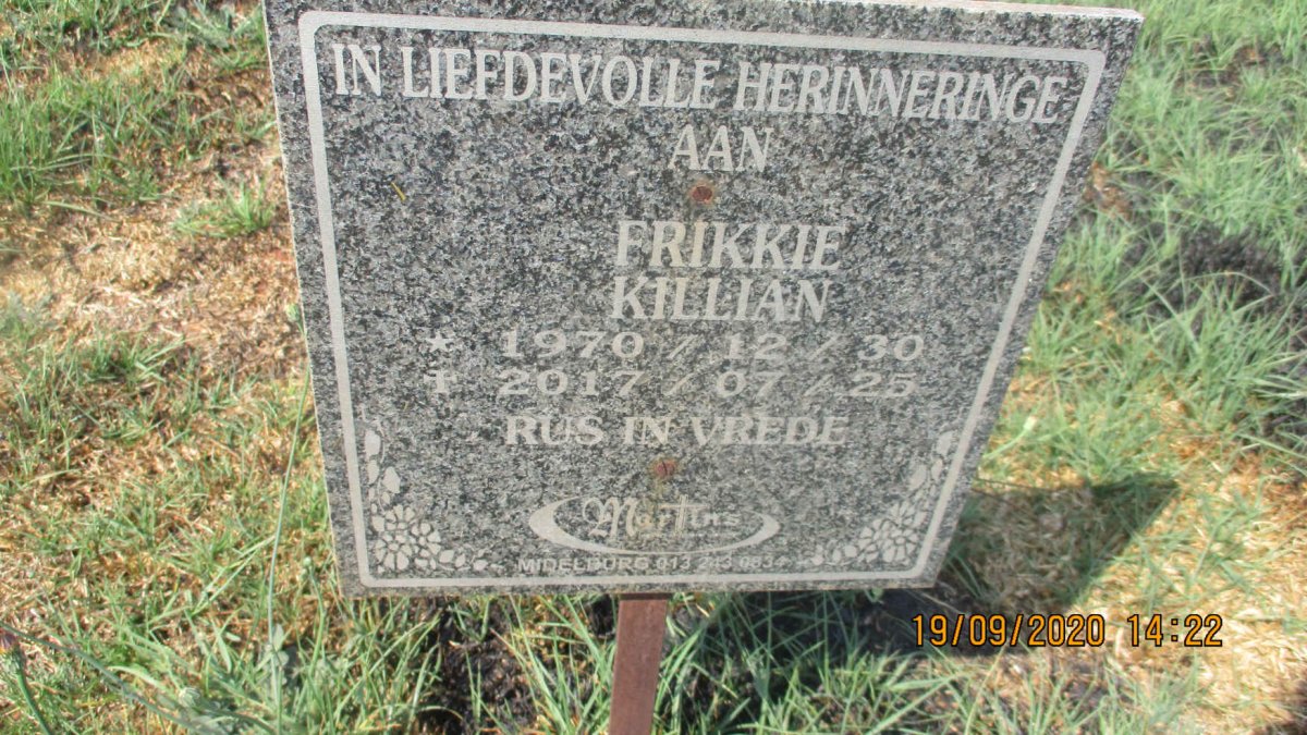 KILLIAN Frikkie 1970-2017