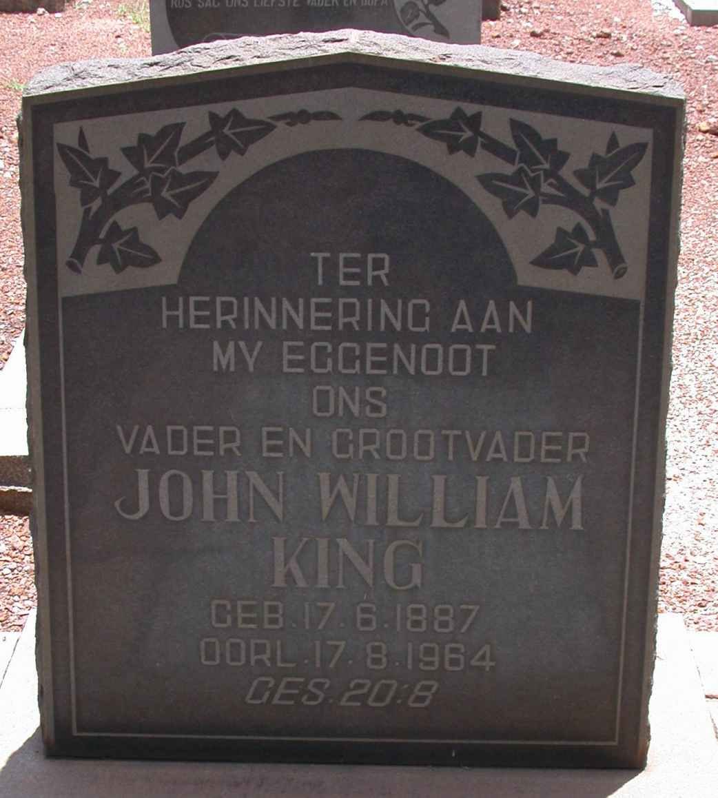 KING John William 1887-1964