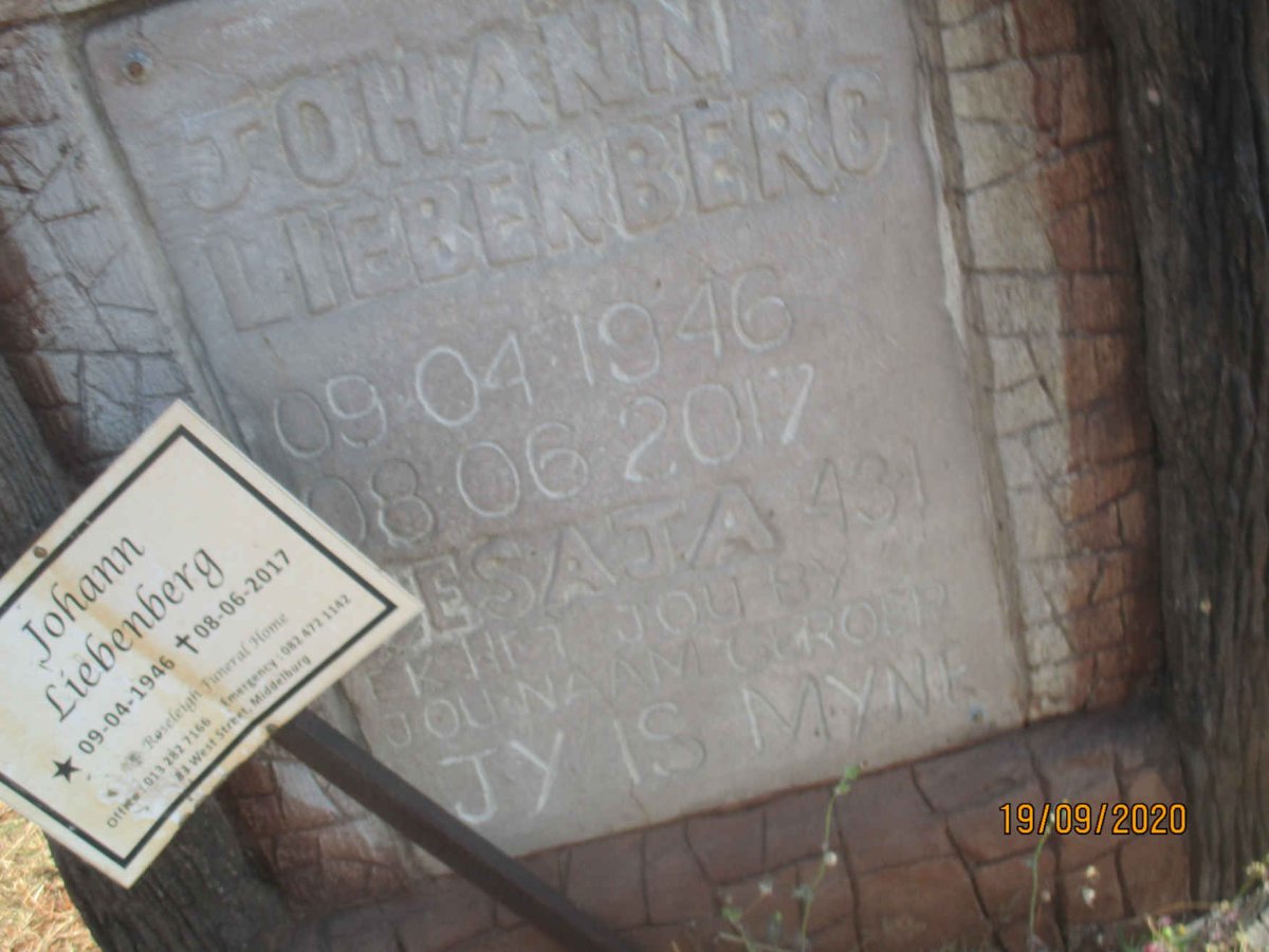 LIEBENBERG Johann 1946-2017