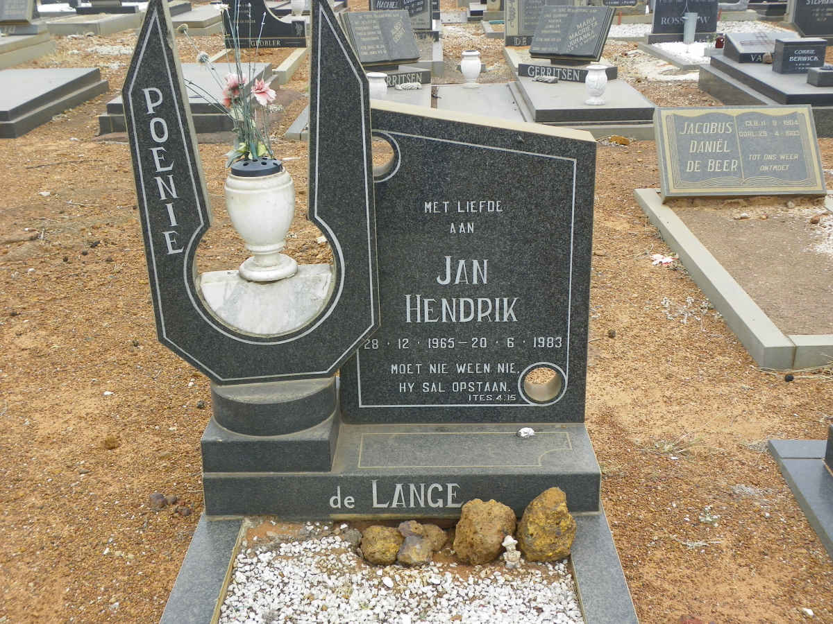LANGE Jan Hendrik, de 1965-1983