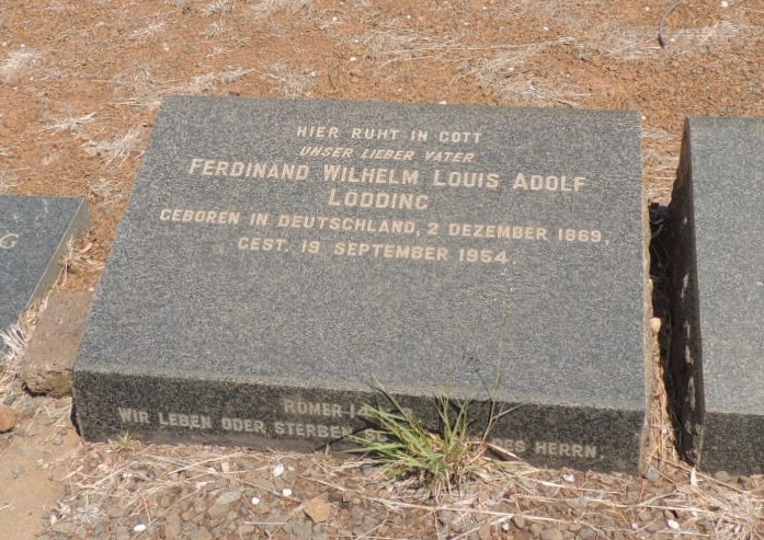 LODDING Ferdinand Wilhelm Louis Adolf 1869-1954 &amp; Sophy Charlotte 1885-1939 #1
