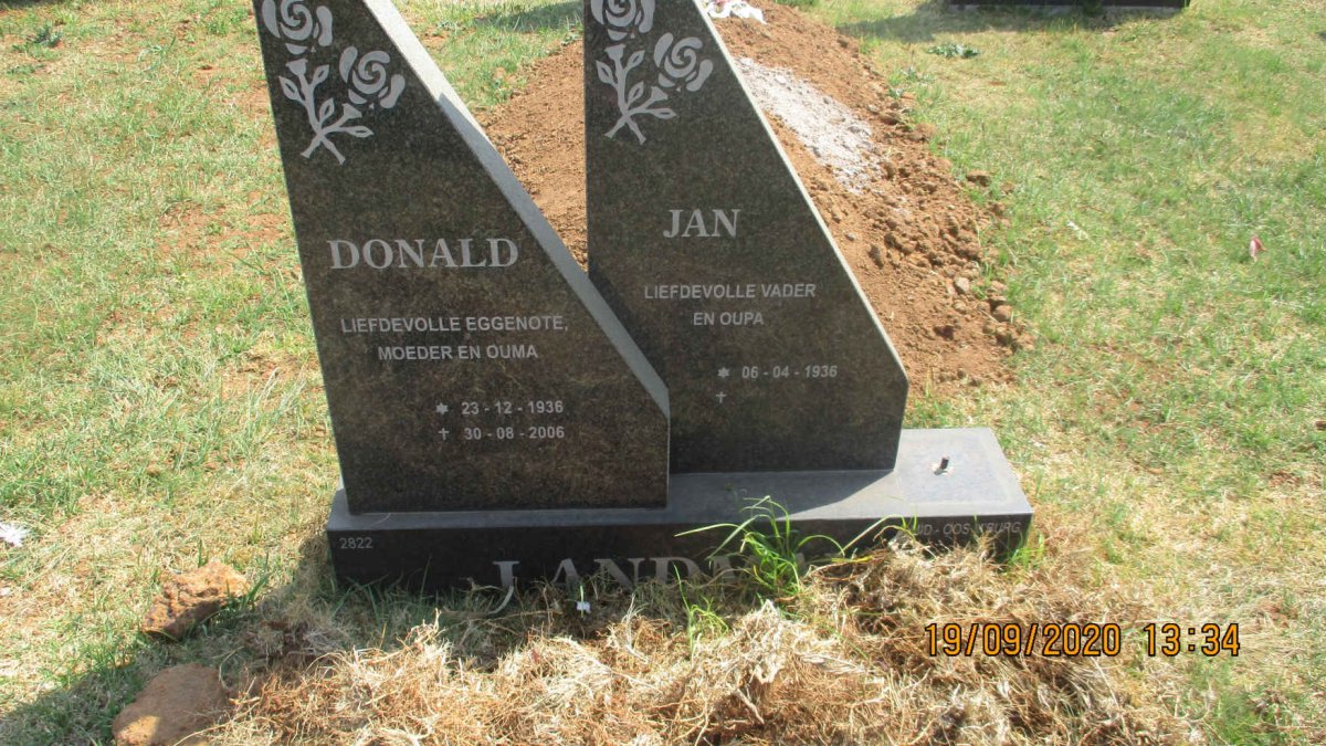 LANDMAN Jan 1936- &amp; Donald 1936-2006