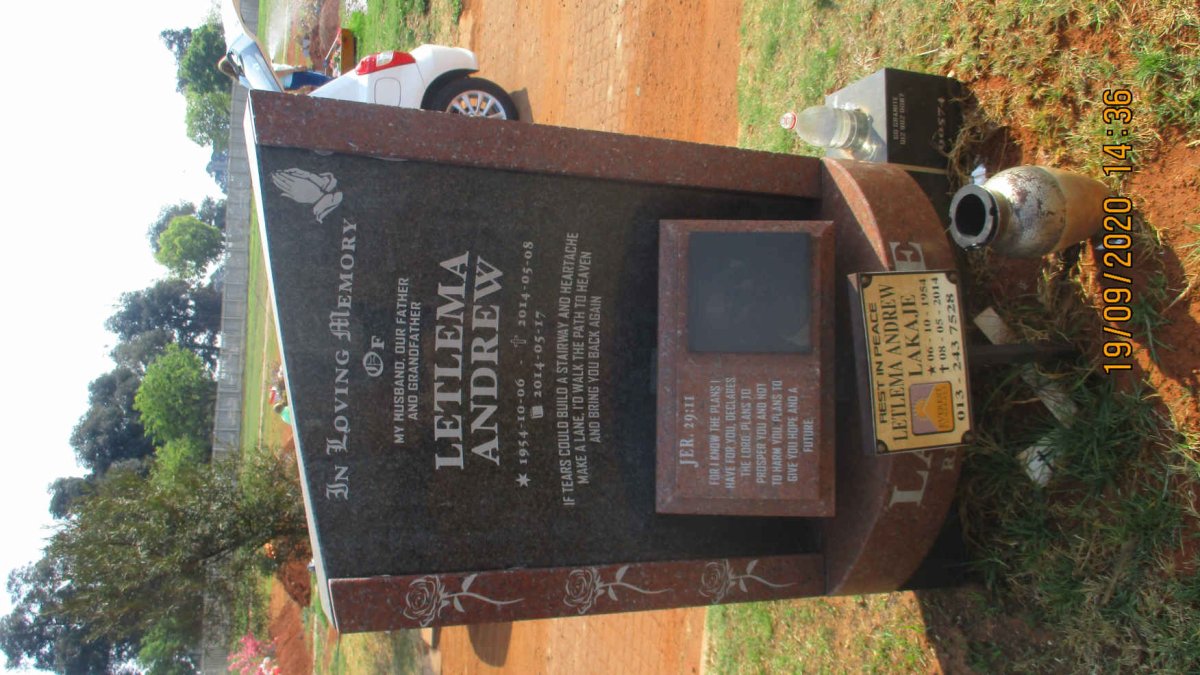 LAKAJE  Letlema Andrew 1954-2014