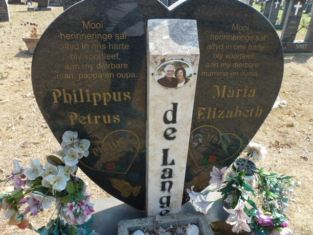 LANGE Philippus Petrus, de 1945-2003 &amp; Maria Elizabeth 1948-2018 #1
