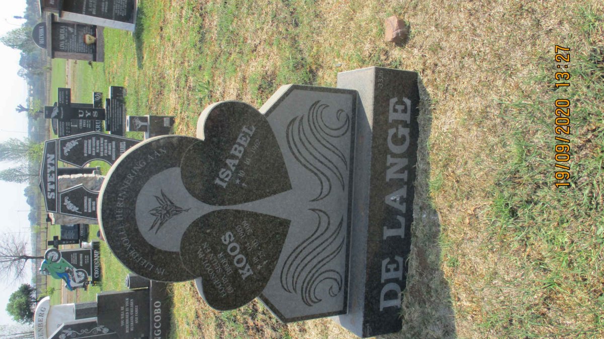 LANGE Koos, de 1963-2009 &amp; Isabel 1962-