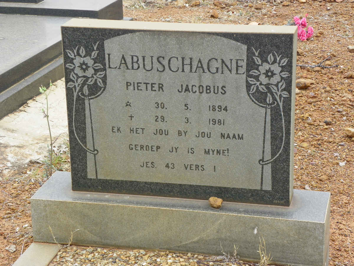 LABUSCHAGNE Pieter Jacobus 1894-1981