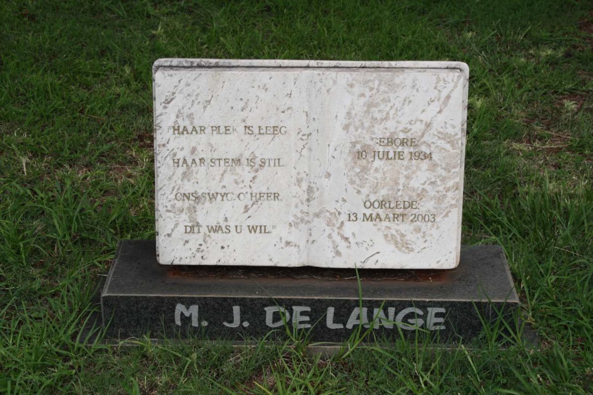 LANGE M.J., de 1934-2003