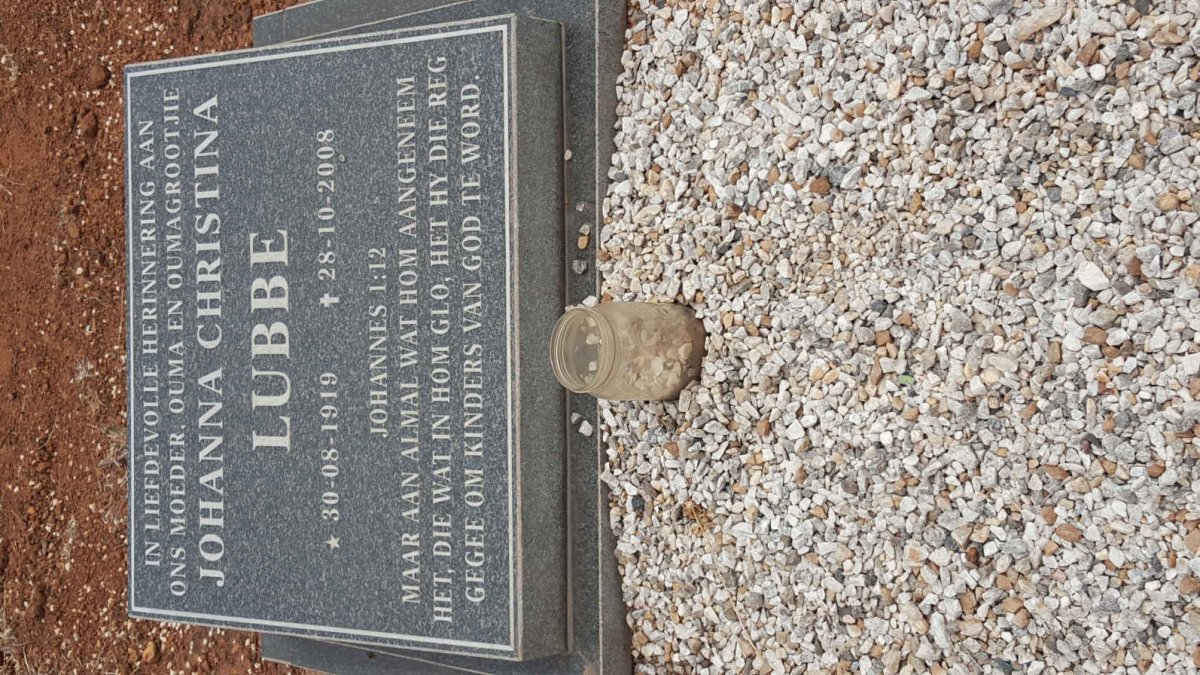 LUBBE Johanna Christina 1919-2008