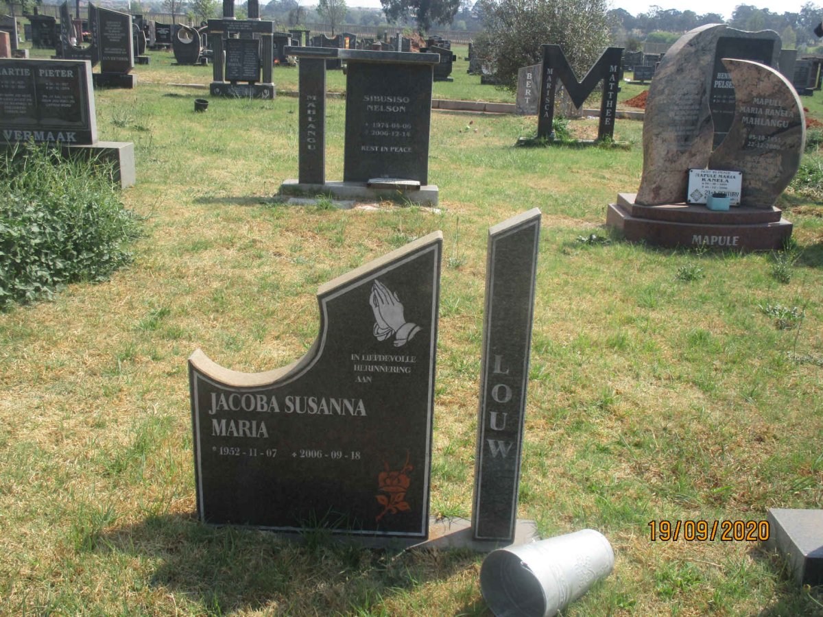LOUW Jacoba Susanna Maria 1952-2006