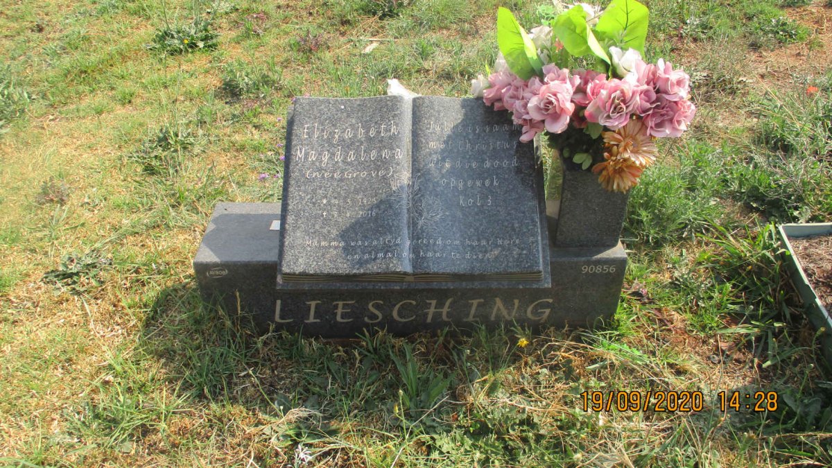 LIESCHING Elizabeth Magdalena nee GROVE 1925-2016 #1