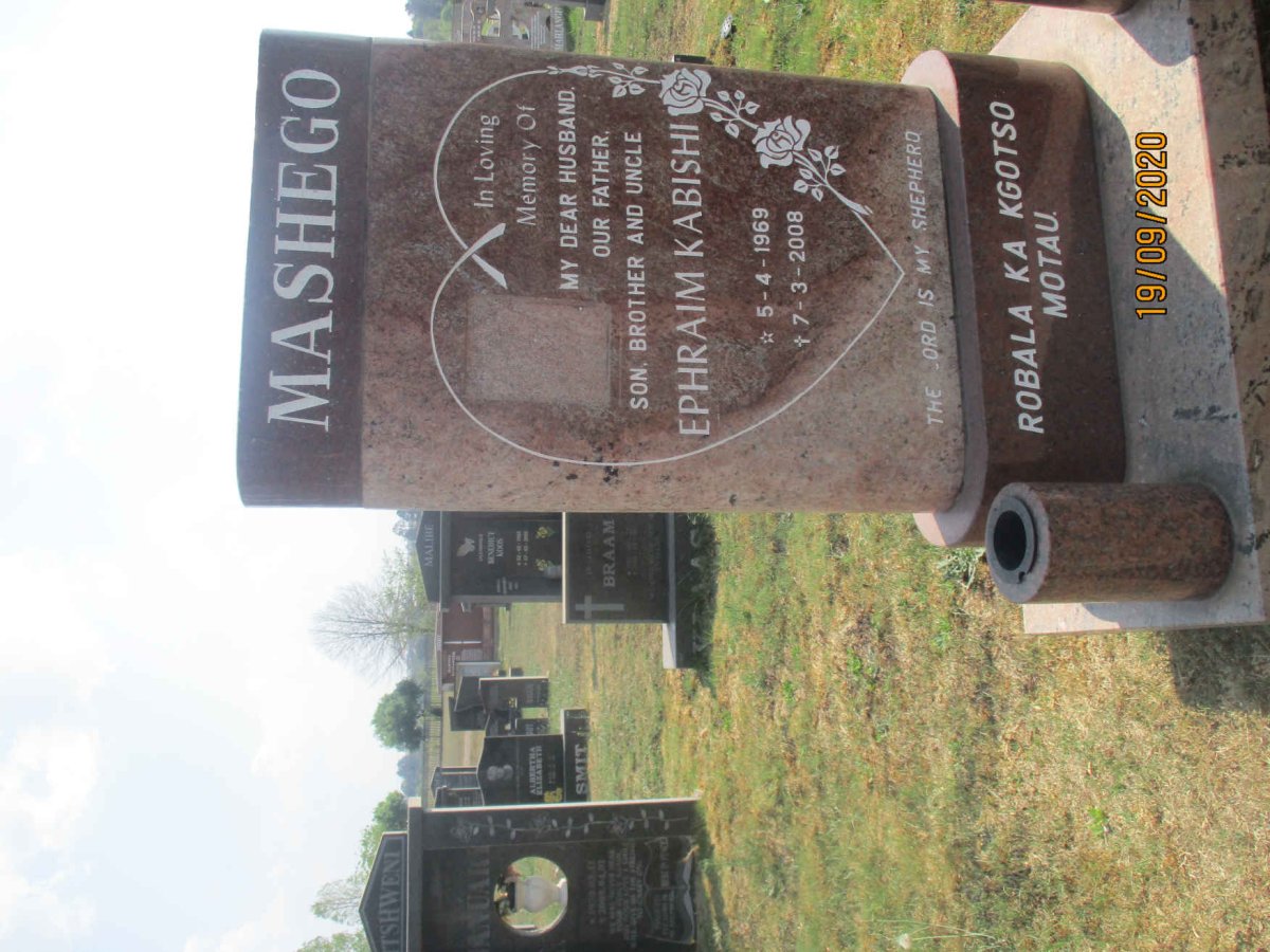 MASHEGO Ephraim Kabishi 1969-2008