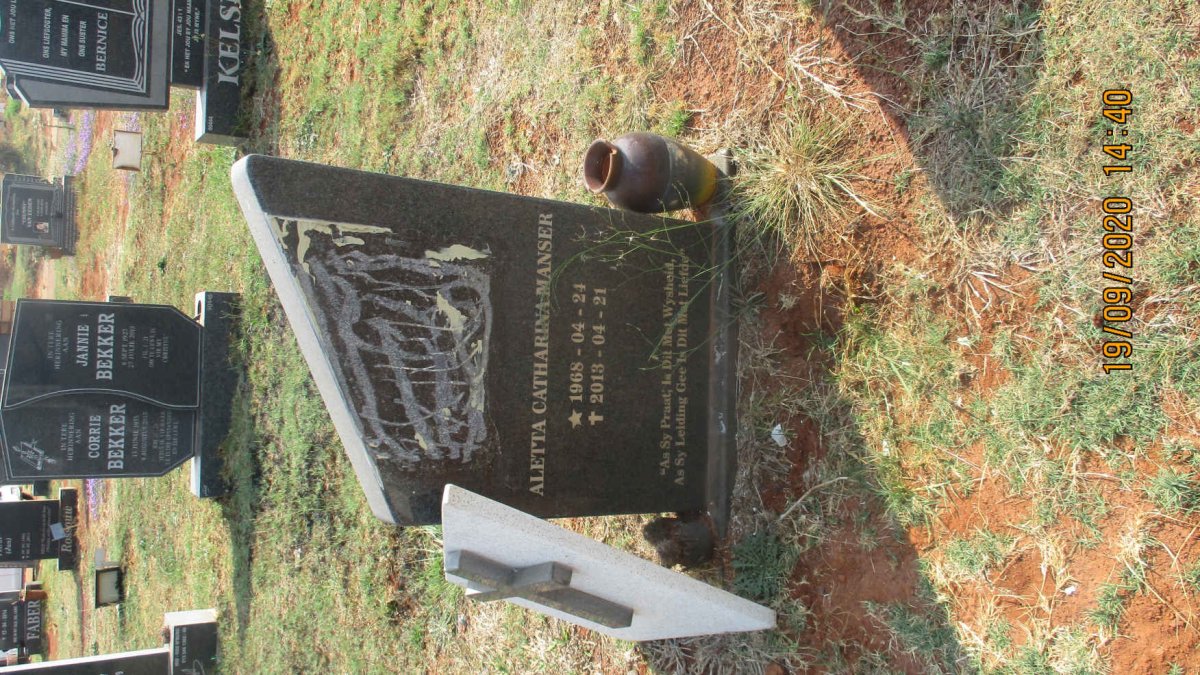 MANSER Aletta Catharina 1968-2013