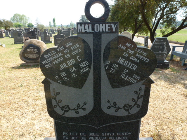 MALONEY Julius C. 1929-2005 &amp; Hester 1931-2013