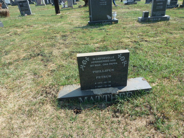 MATTHEE Phillipus Petrus 1972-2007