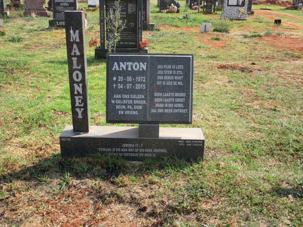 MALONEY Anton 1972-2015