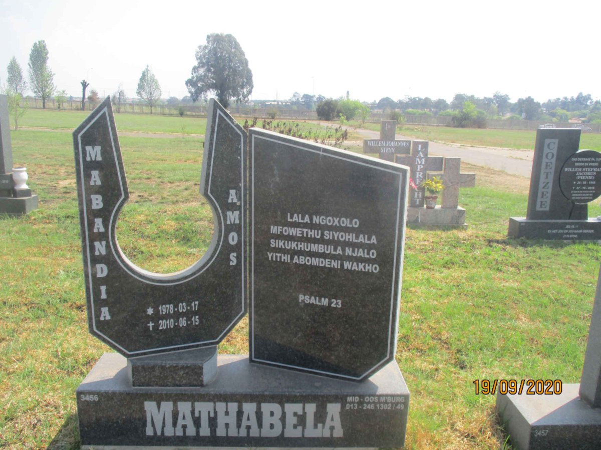 MATHABELA Mabandia Amos 1978-2010