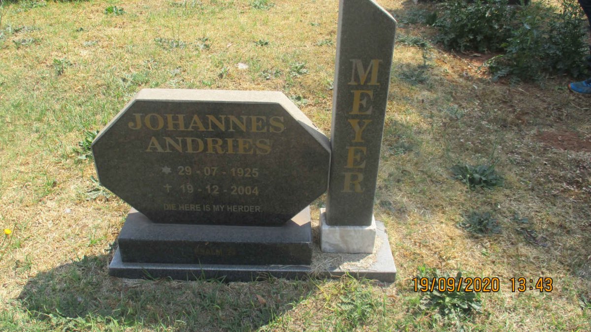 MEYER Johannes Andries 1925-2004