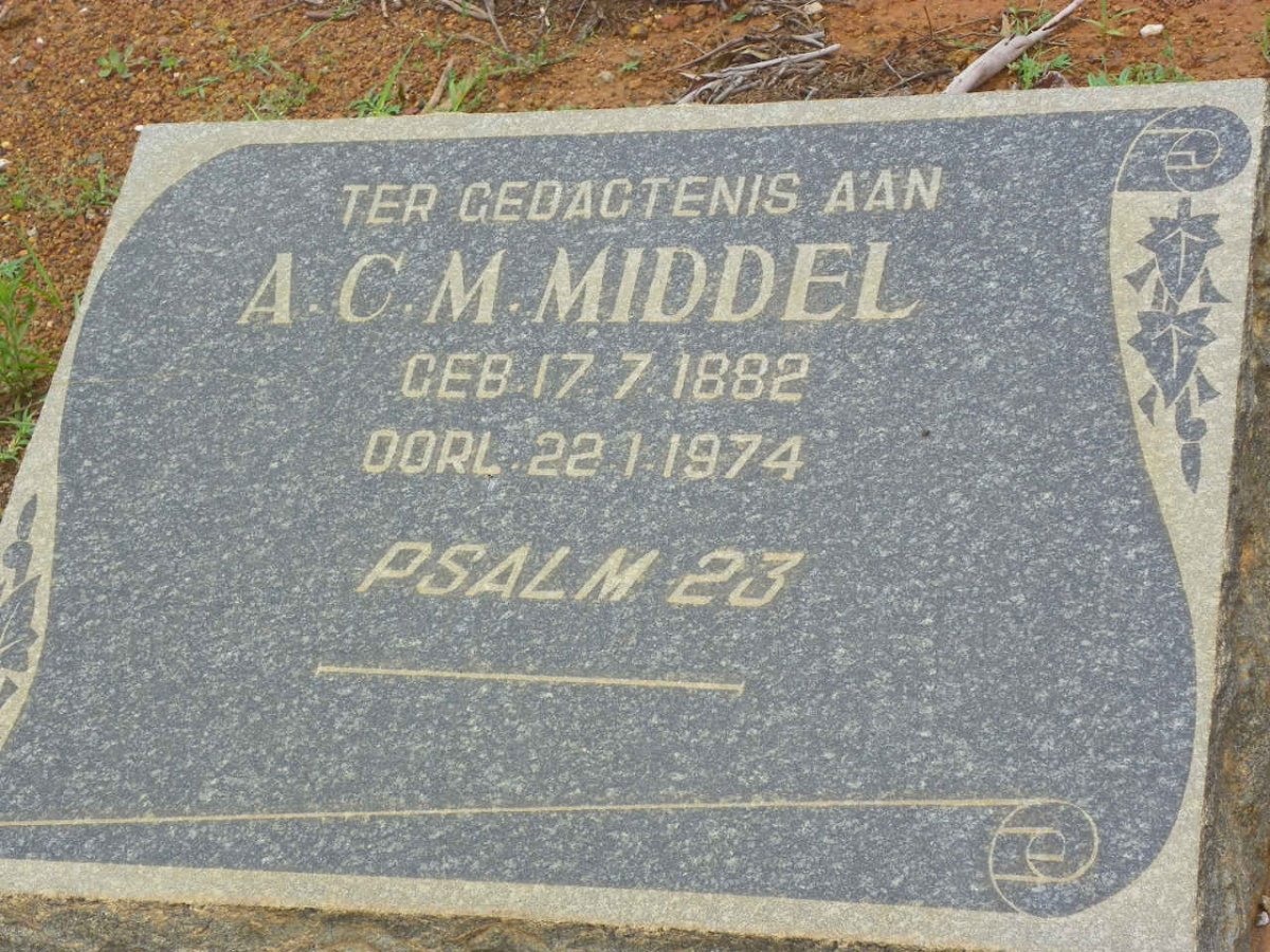 MIDDEL A.C.M. 1882-1974