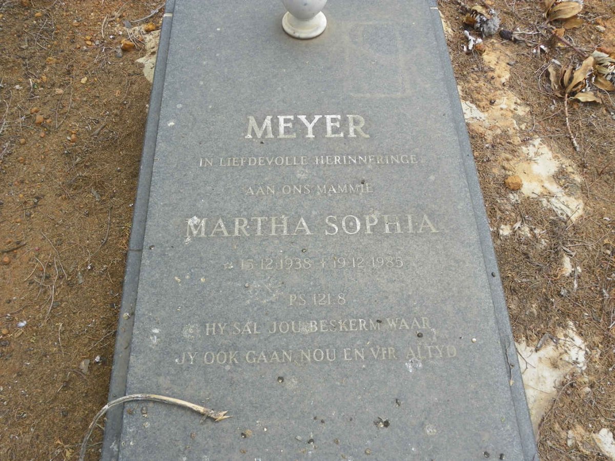 MEYER Martha Sophia 1938-1985