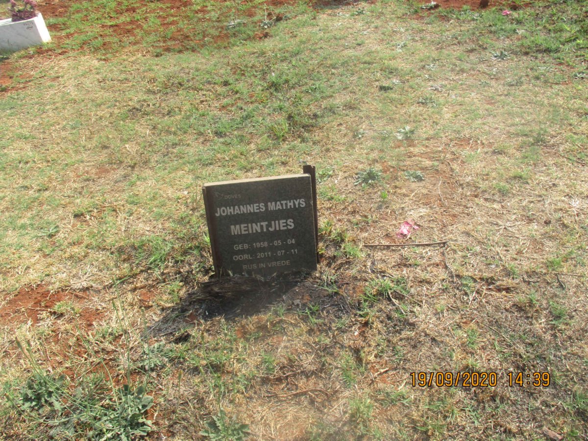 MEINTJIES Johannes Mathys 1958-2011
