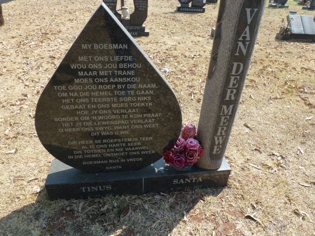 MERWE Tinus, van der &amp; Santa