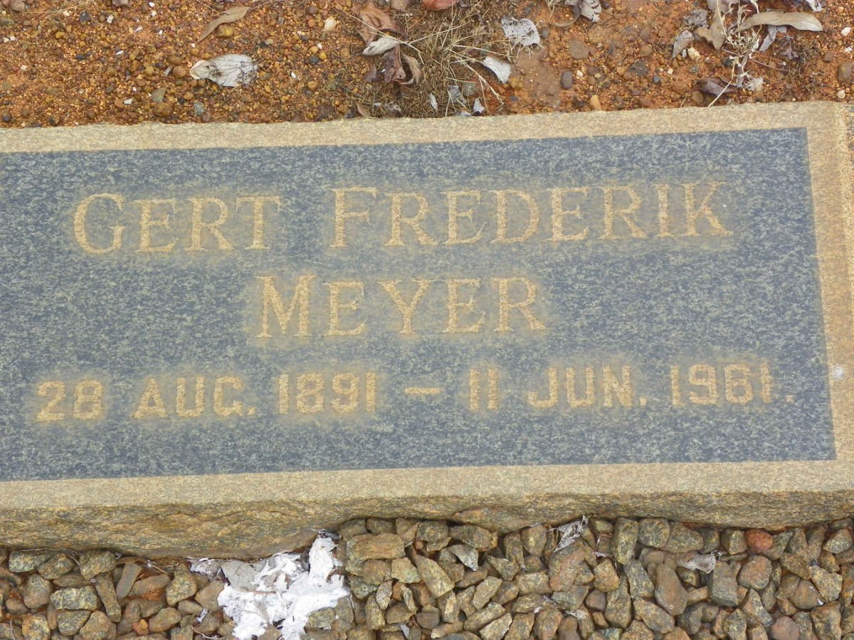 MEYER Gert Frederik 1891-1961