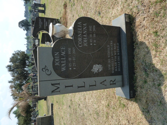 MILLAR John Wallace 1930-2005 &amp; Cornelia Johanna 1932-2006