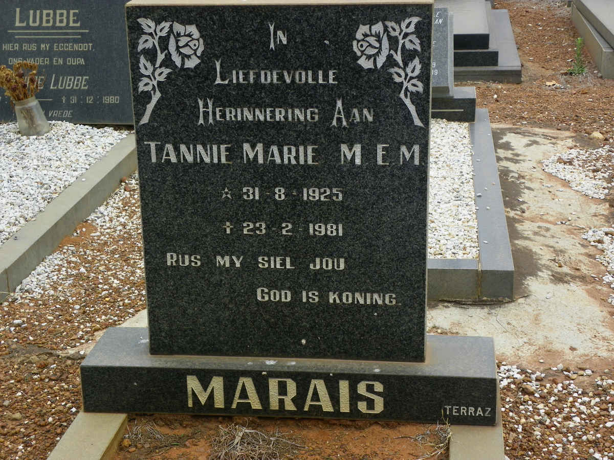MARAIS M.E.M. 1925-1981