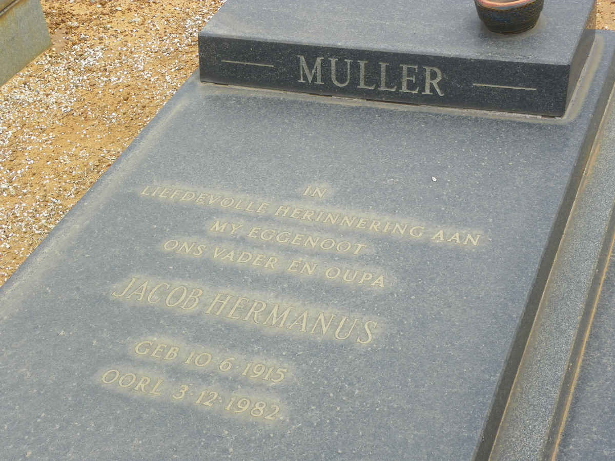 MULLER Jacob Hermanus 1915-1982