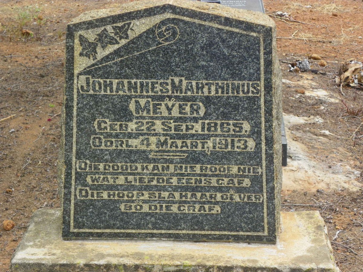 MEYER Johannes Marthinus 1865-1913