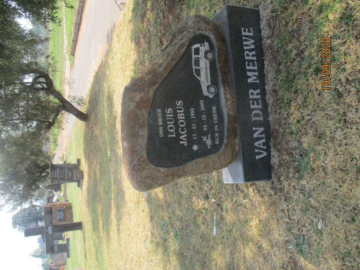 MERWE Louis Jacobus, van der 1955-2005