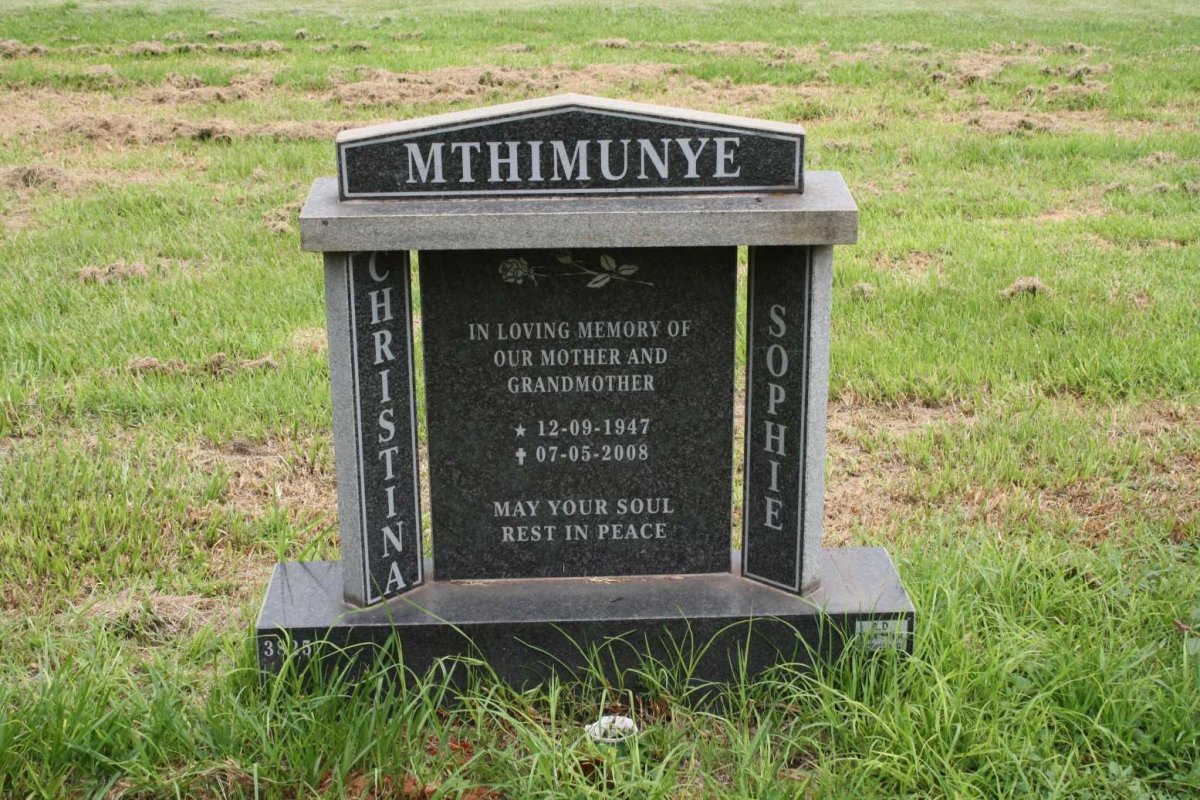 MTHIMUNYE Christina Sophie 1947-2008