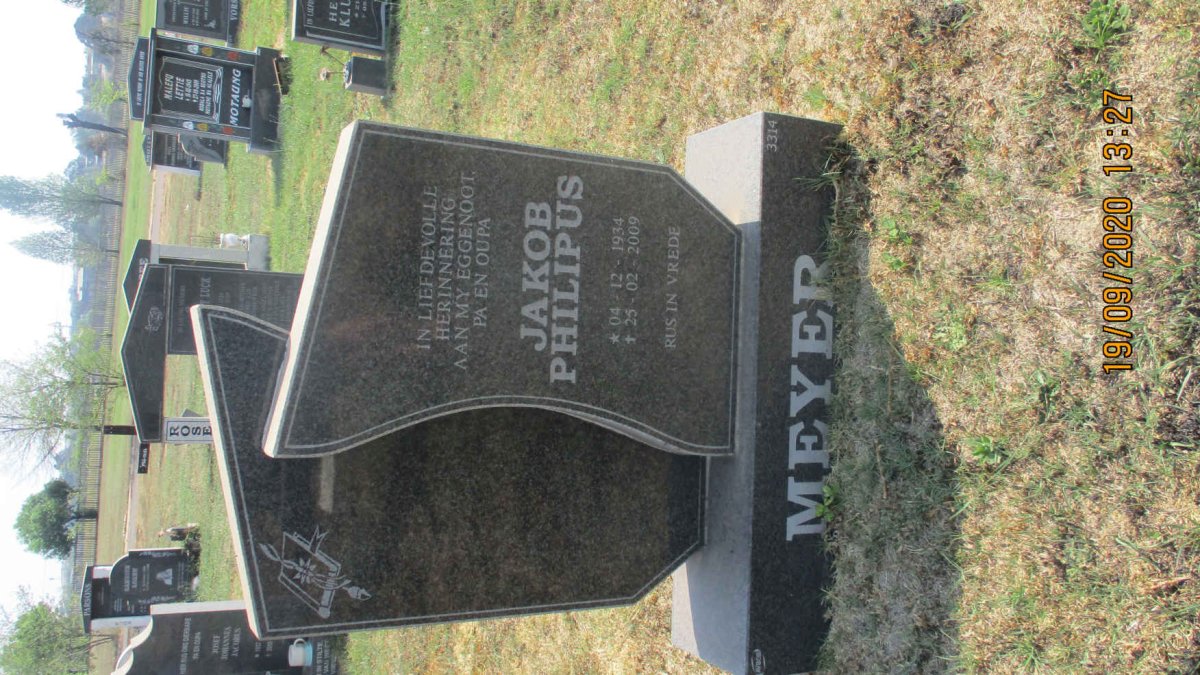 MEYER Jakob Philipus 1934-2009