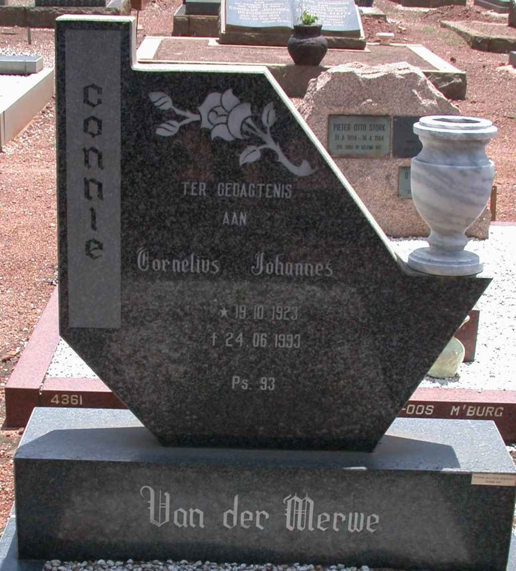MERWE Cornelius Johannes, van der 1923-1993