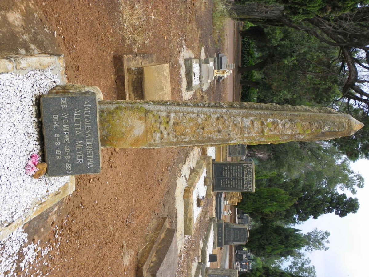 MEYER Magdalena Dorothia Aletta nee van der MERWE 1828-1918