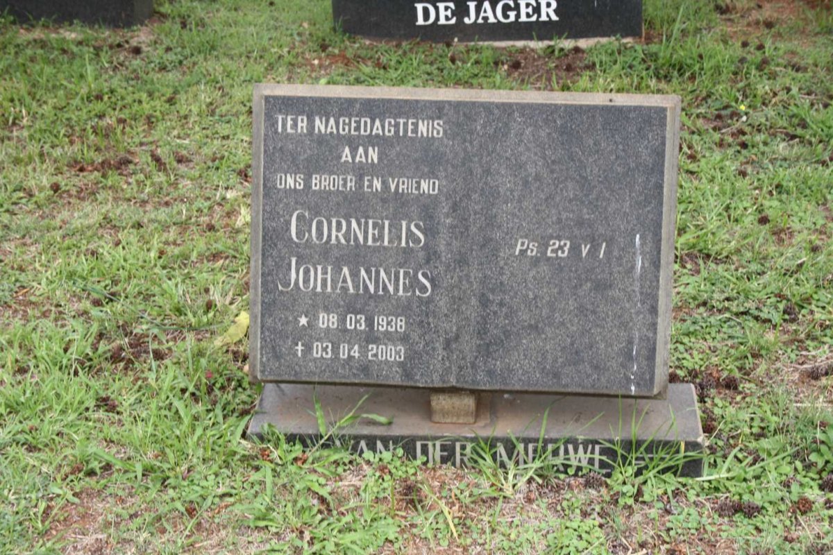 MERWE Cornelis Johannes, van der 1938-2003